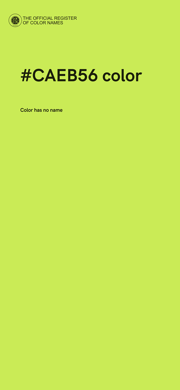 #CAEB56 color image