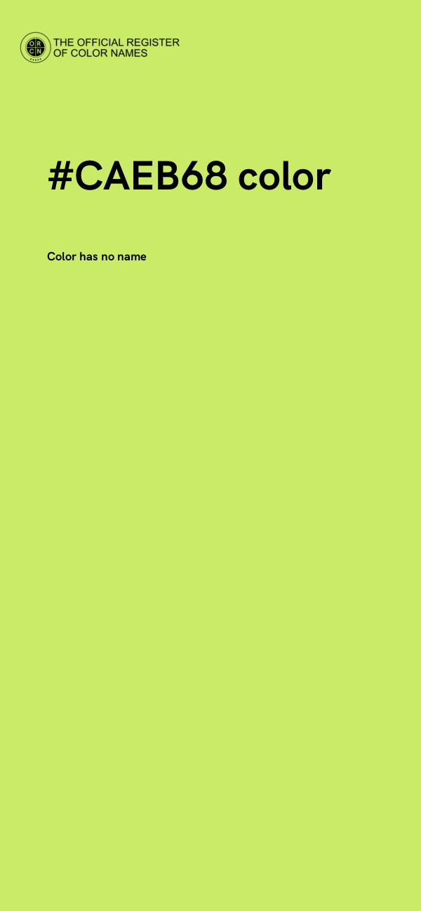 #CAEB68 color image