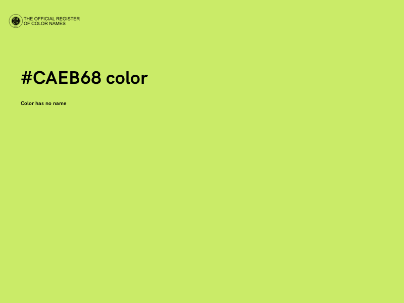 #CAEB68 color image