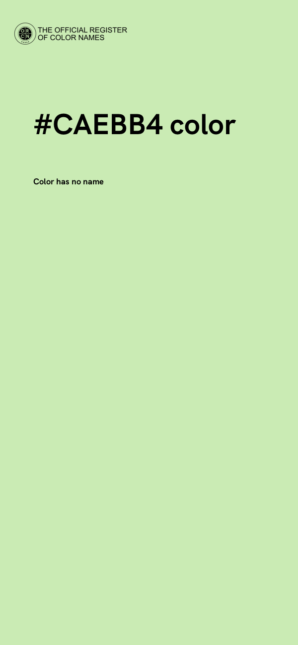 #CAEBB4 color image