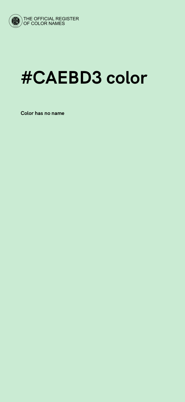 #CAEBD3 color image