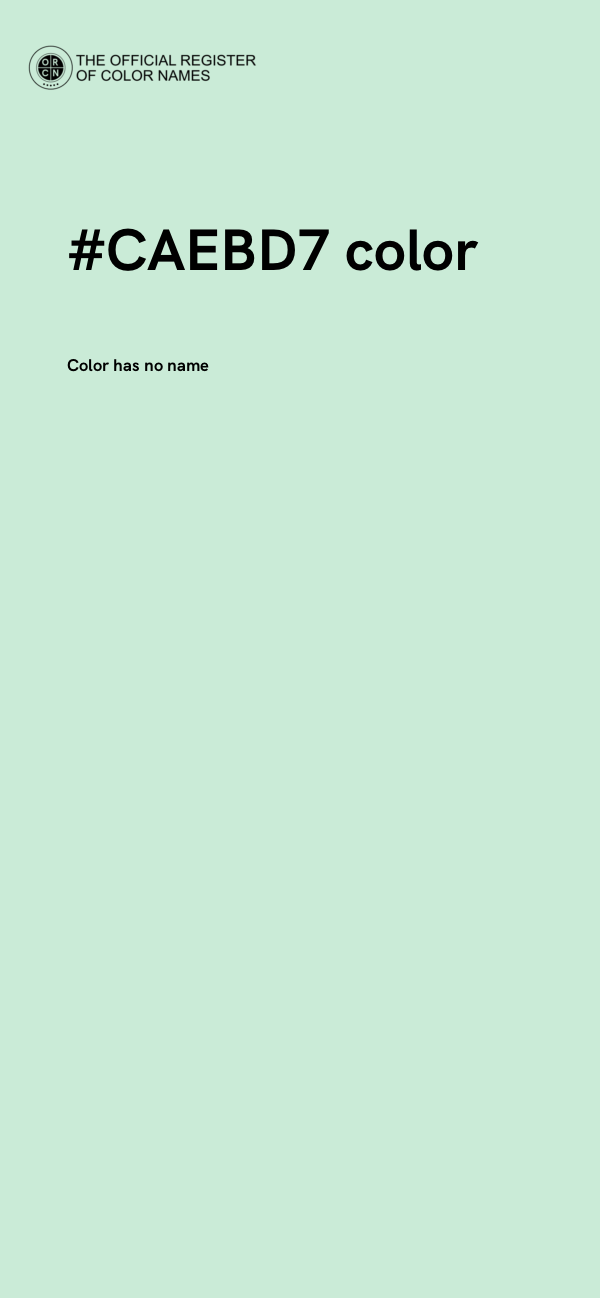 #CAEBD7 color image
