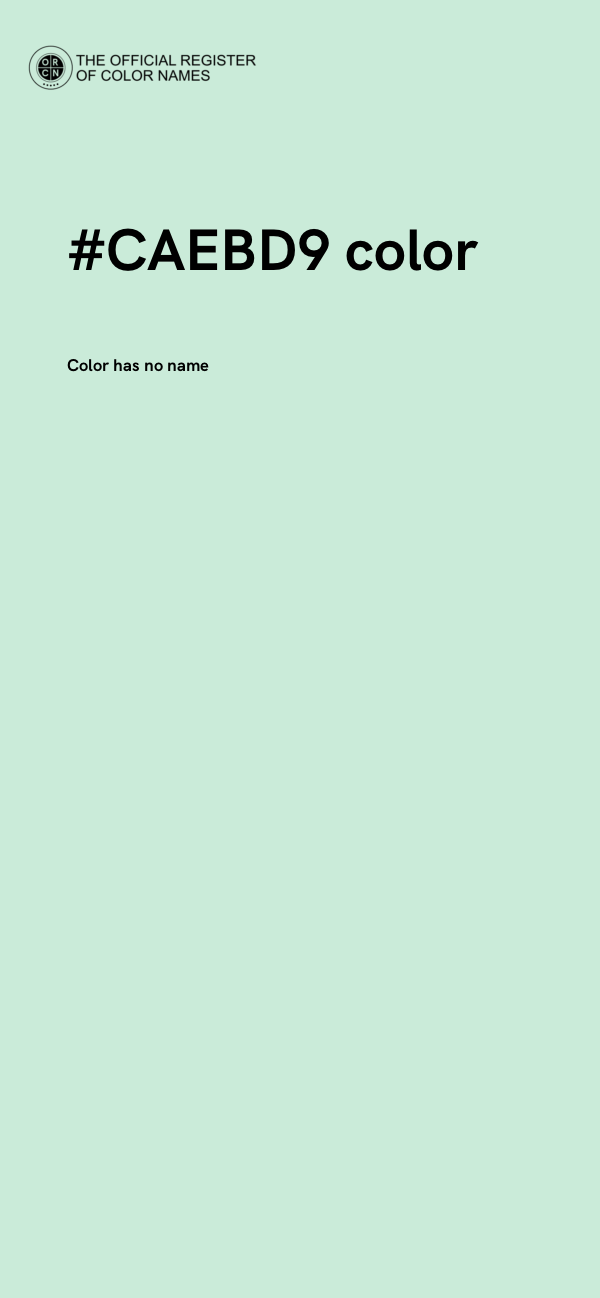 #CAEBD9 color image