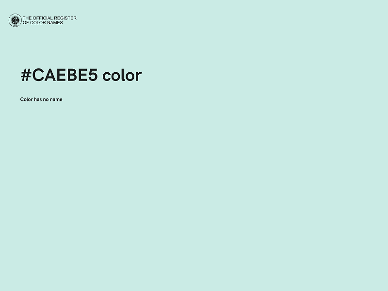 #CAEBE5 color image