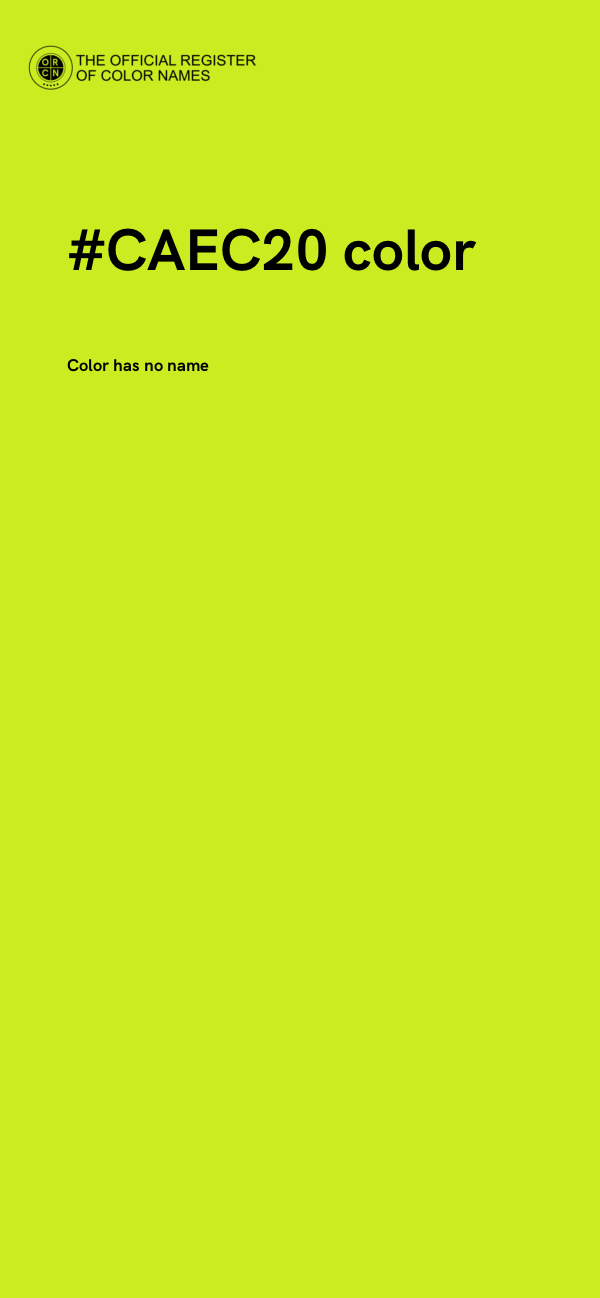 #CAEC20 color image
