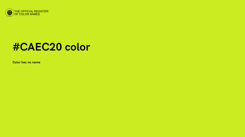 #CAEC20 color image