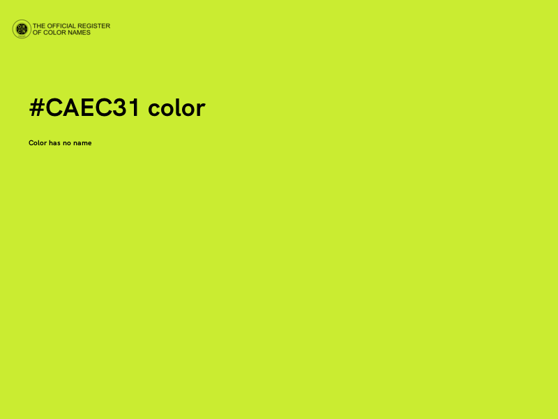 #CAEC31 color image