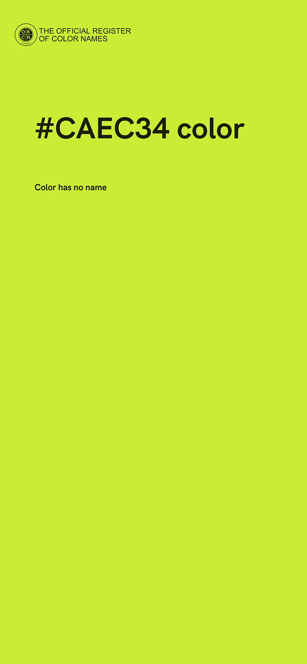 #CAEC34 color image