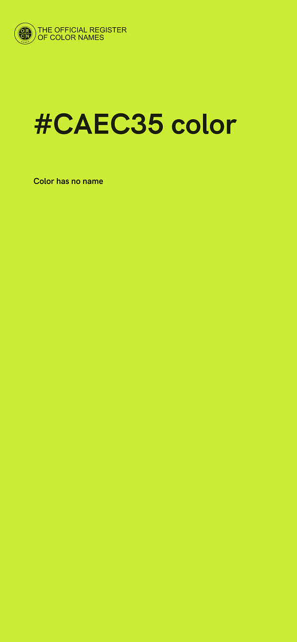 #CAEC35 color image