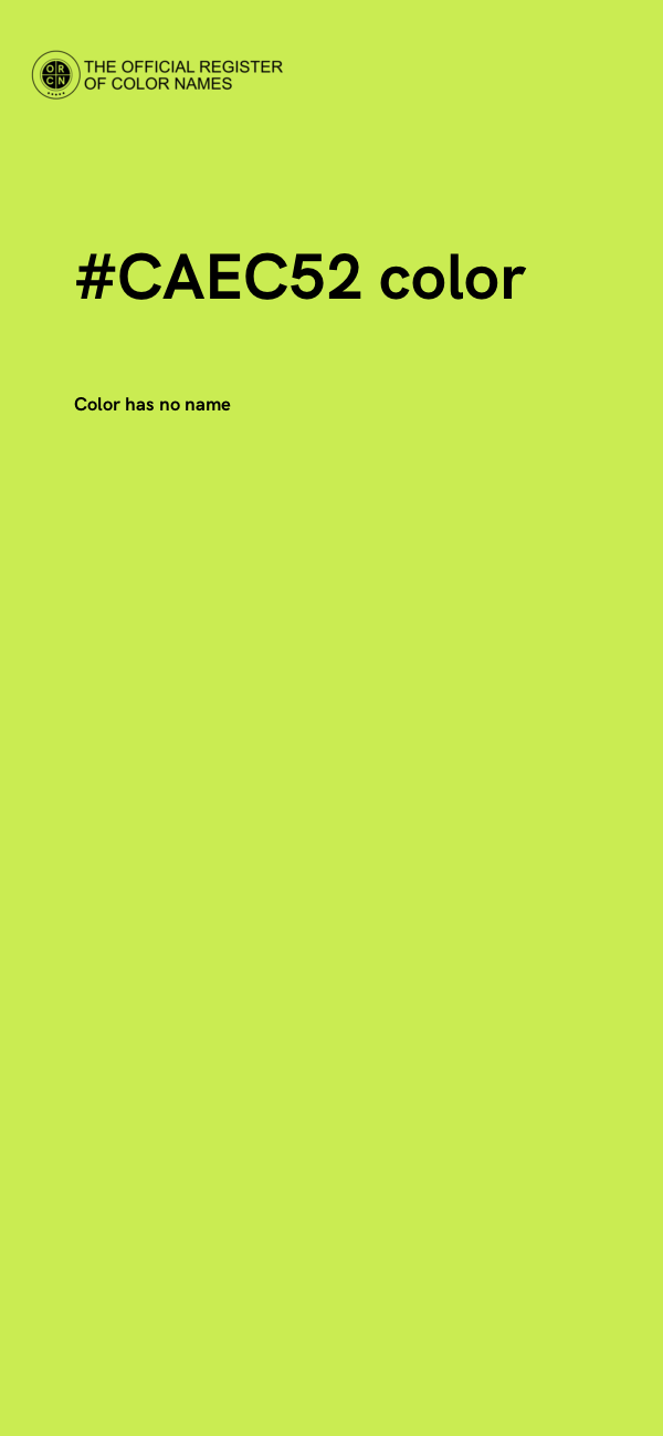 #CAEC52 color image