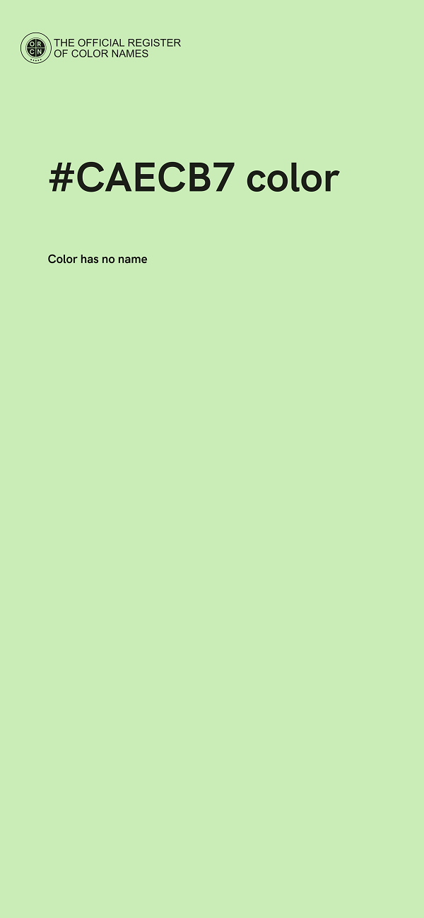 #CAECB7 color image