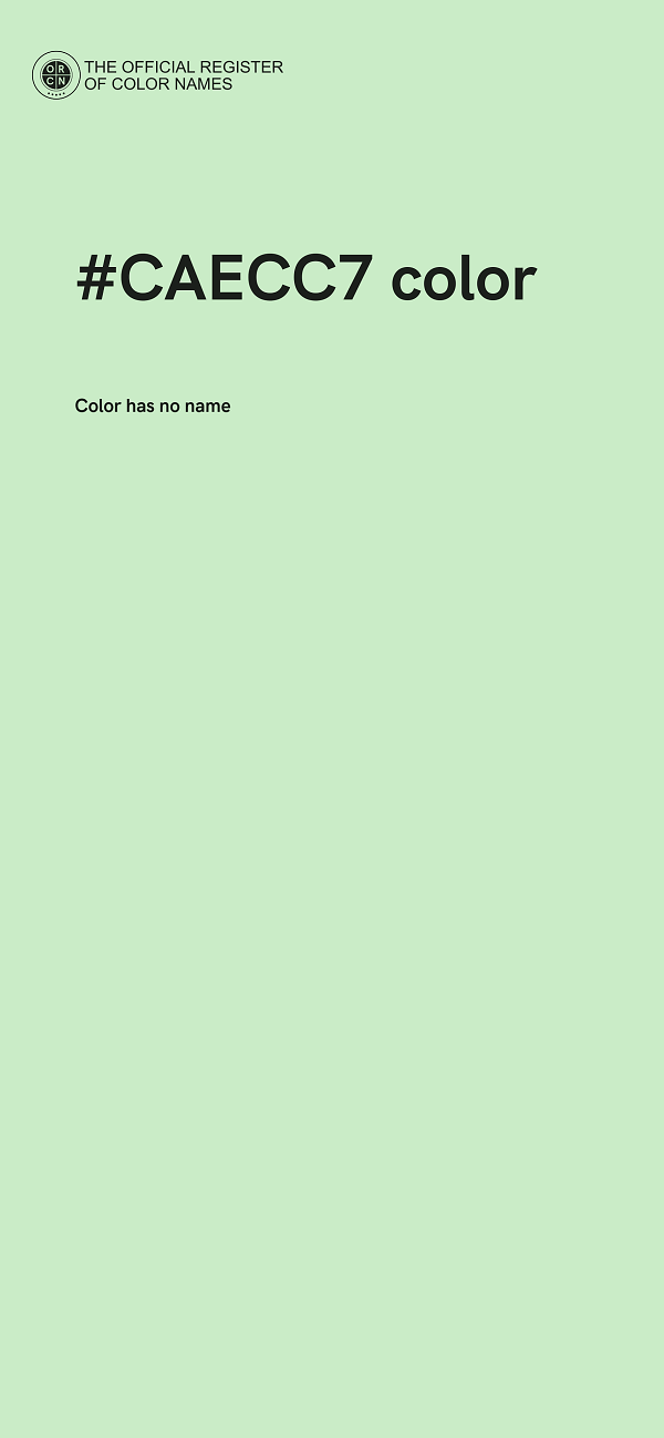 #CAECC7 color image