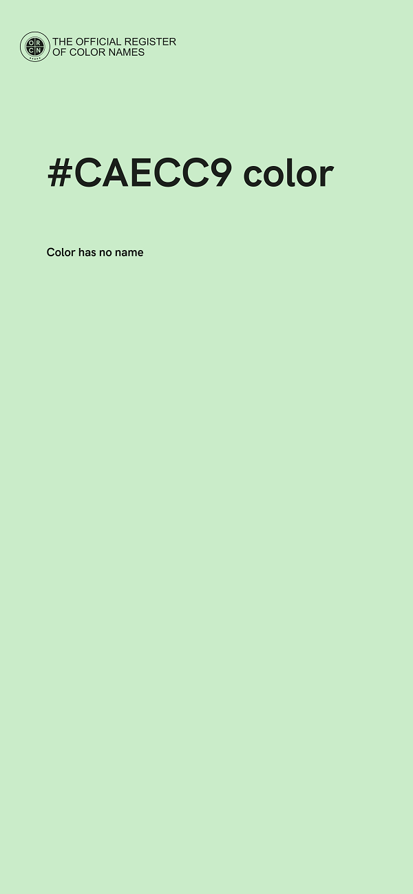 #CAECC9 color image