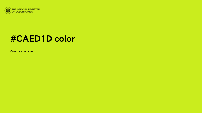 #CAED1D color image