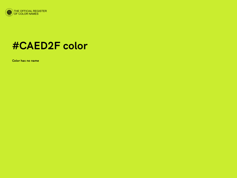 #CAED2F color image
