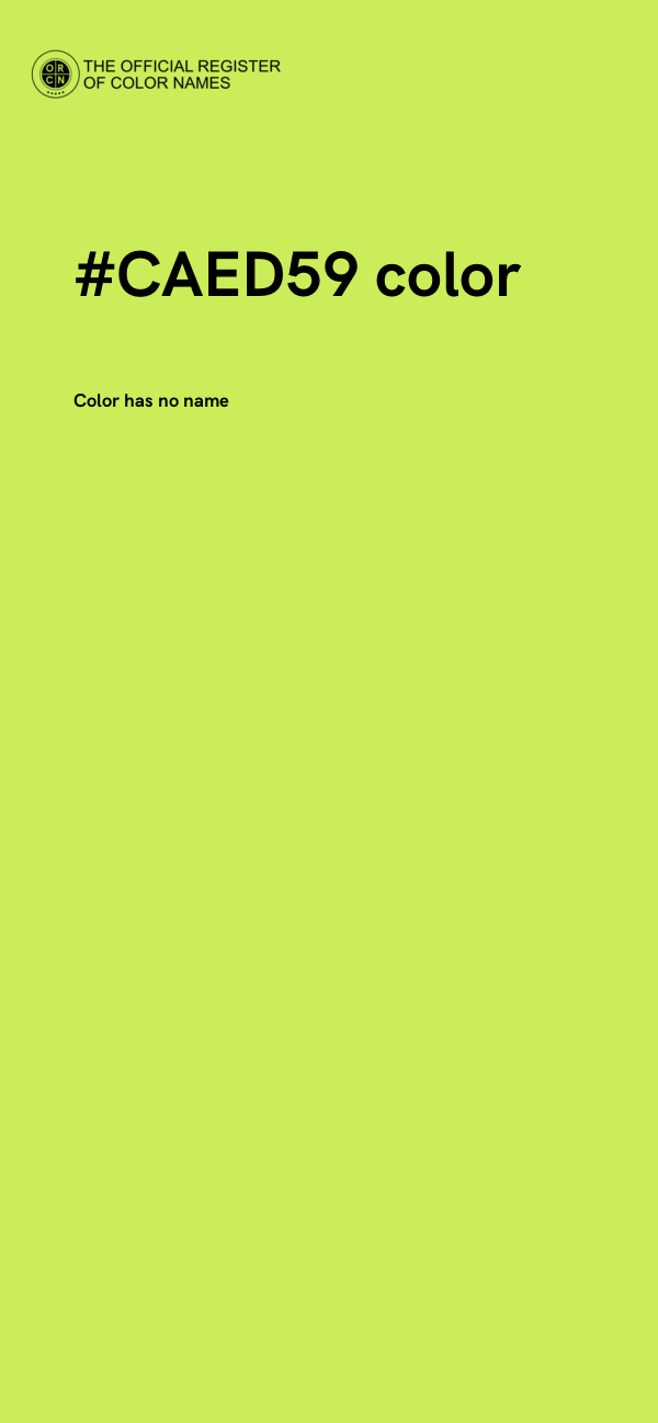 #CAED59 color image