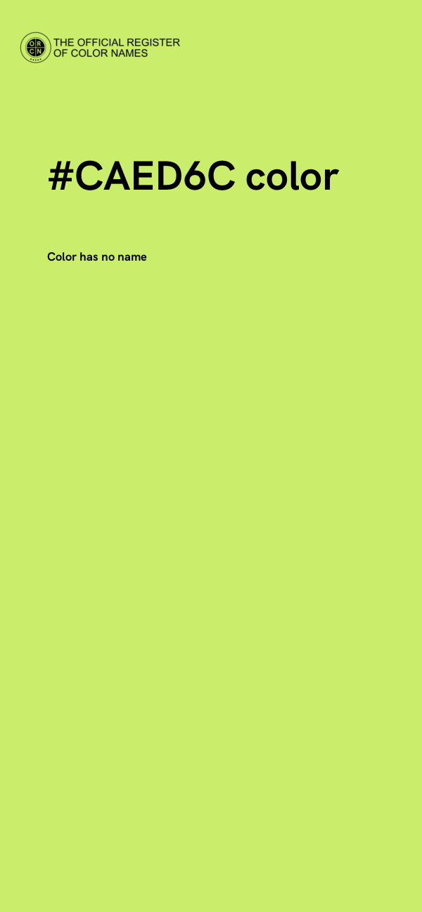 #CAED6C color image