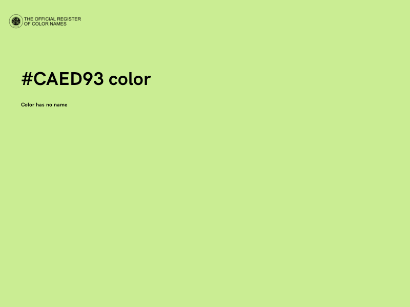#CAED93 color image