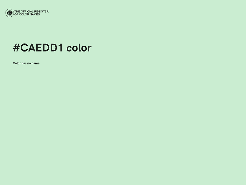 #CAEDD1 color image