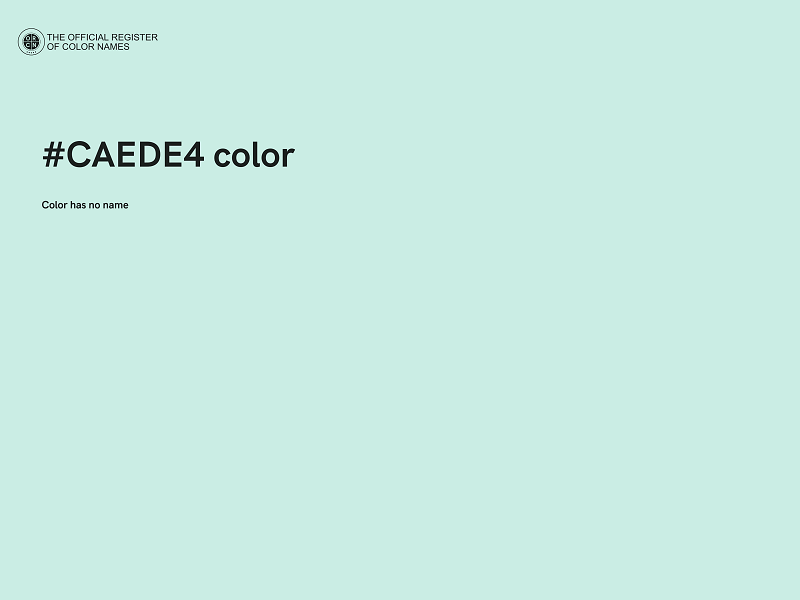 #CAEDE4 color image