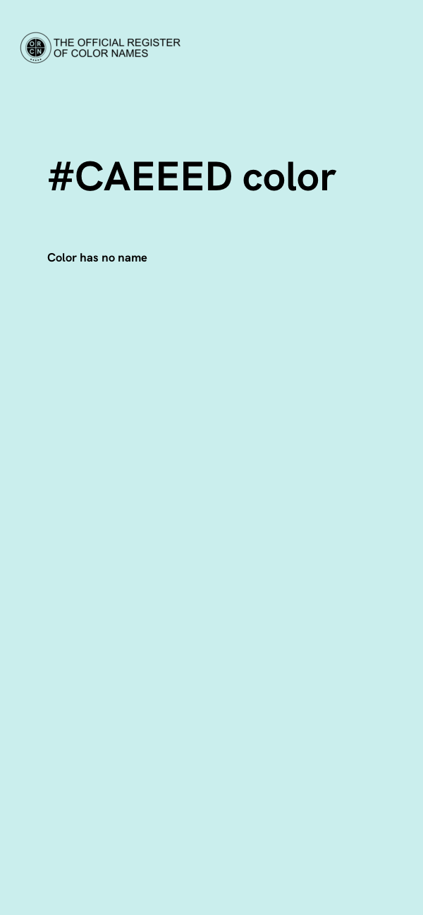 #CAEEED color image