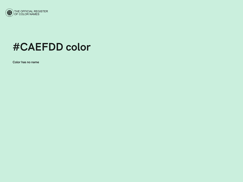#CAEFDD color image
