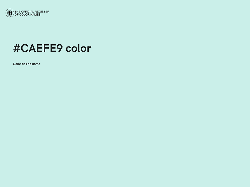 #CAEFE9 color image