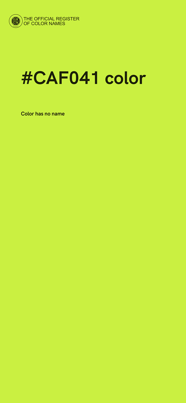 #CAF041 color image