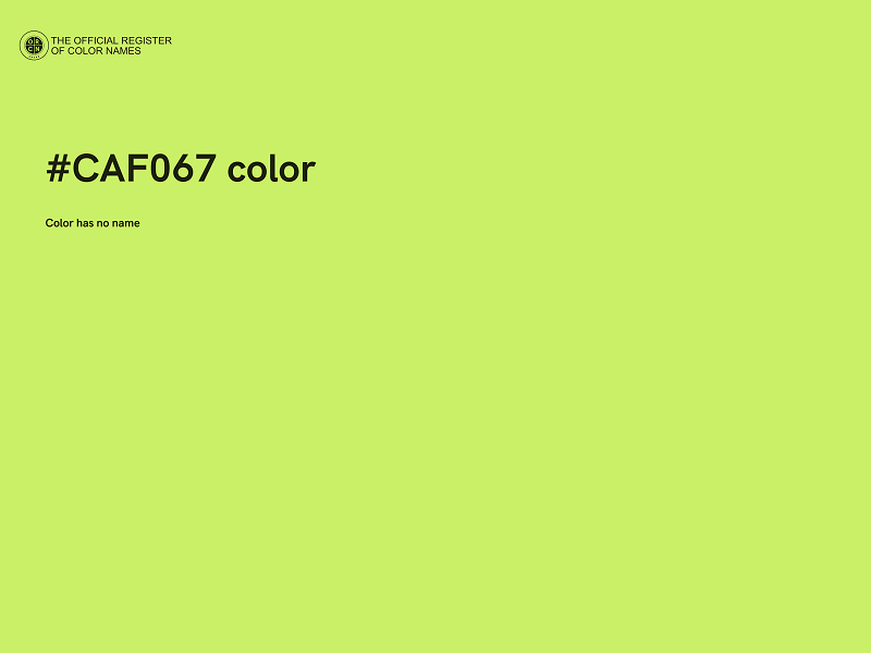 #CAF067 color image