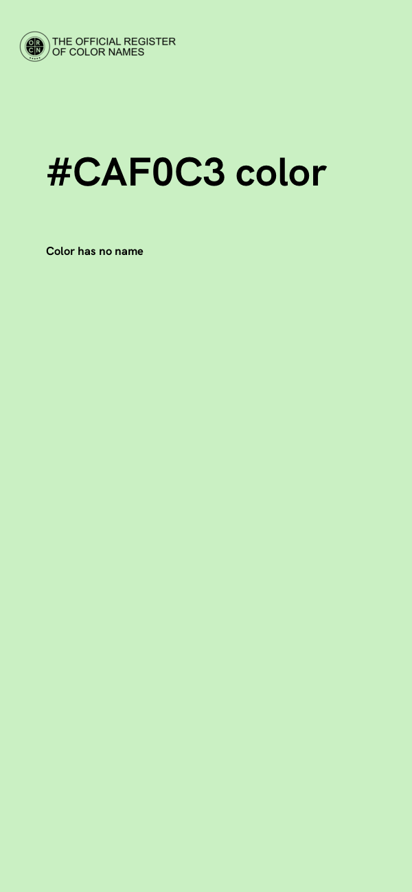 #CAF0C3 color image
