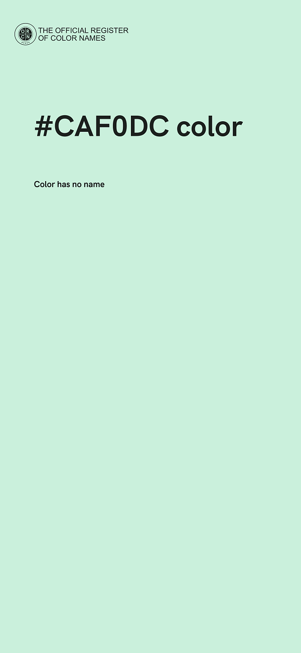 #CAF0DC color image