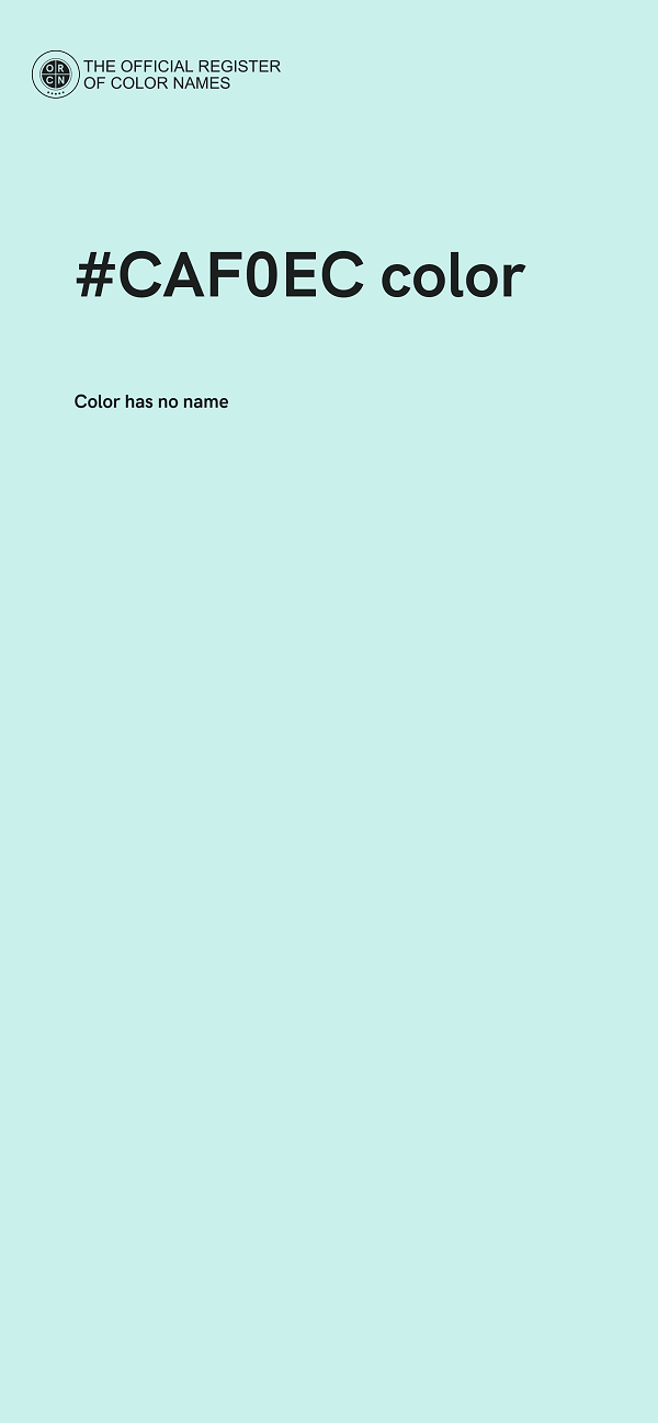 #CAF0EC color image
