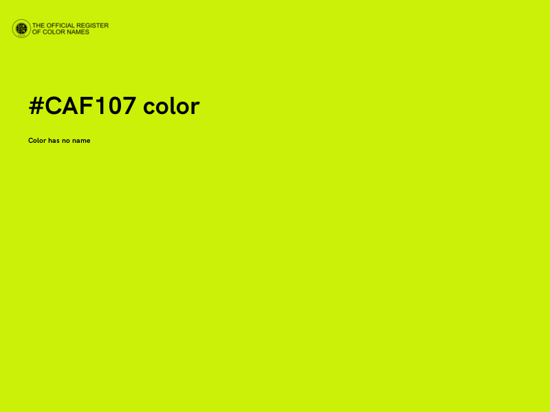 #CAF107 color image