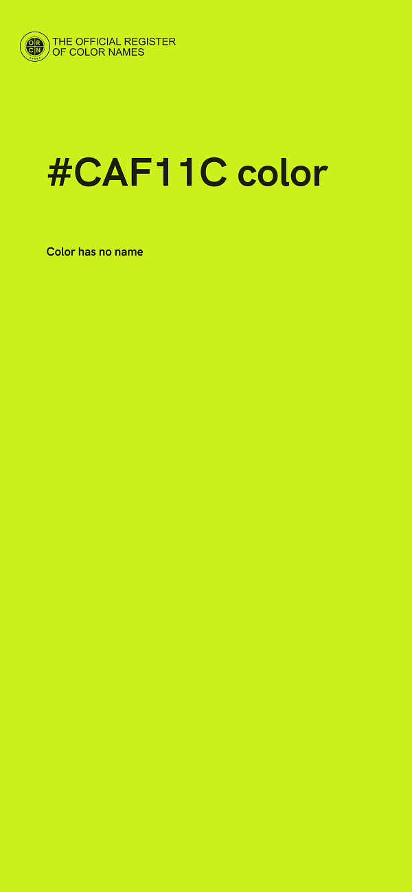 #CAF11C color image