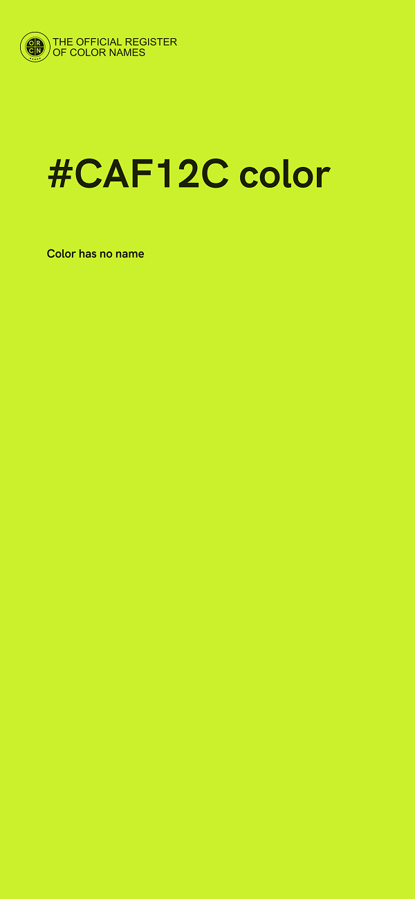 #CAF12C color image