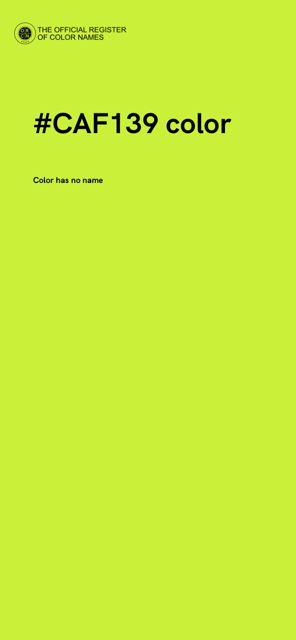 #CAF139 color image