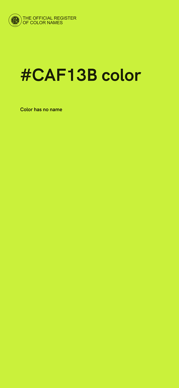 #CAF13B color image