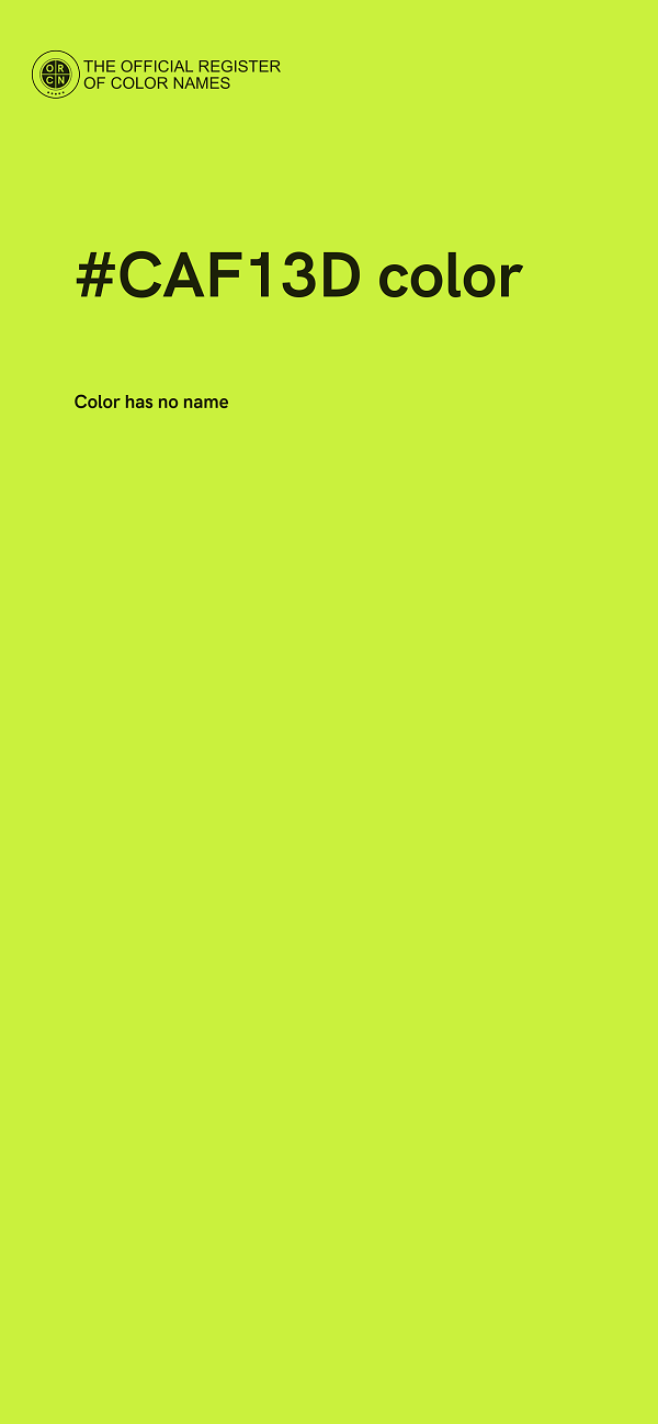 #CAF13D color image