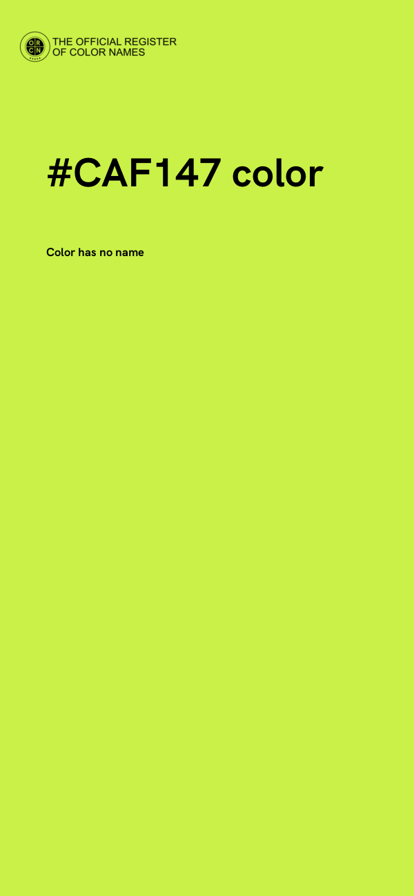 #CAF147 color image