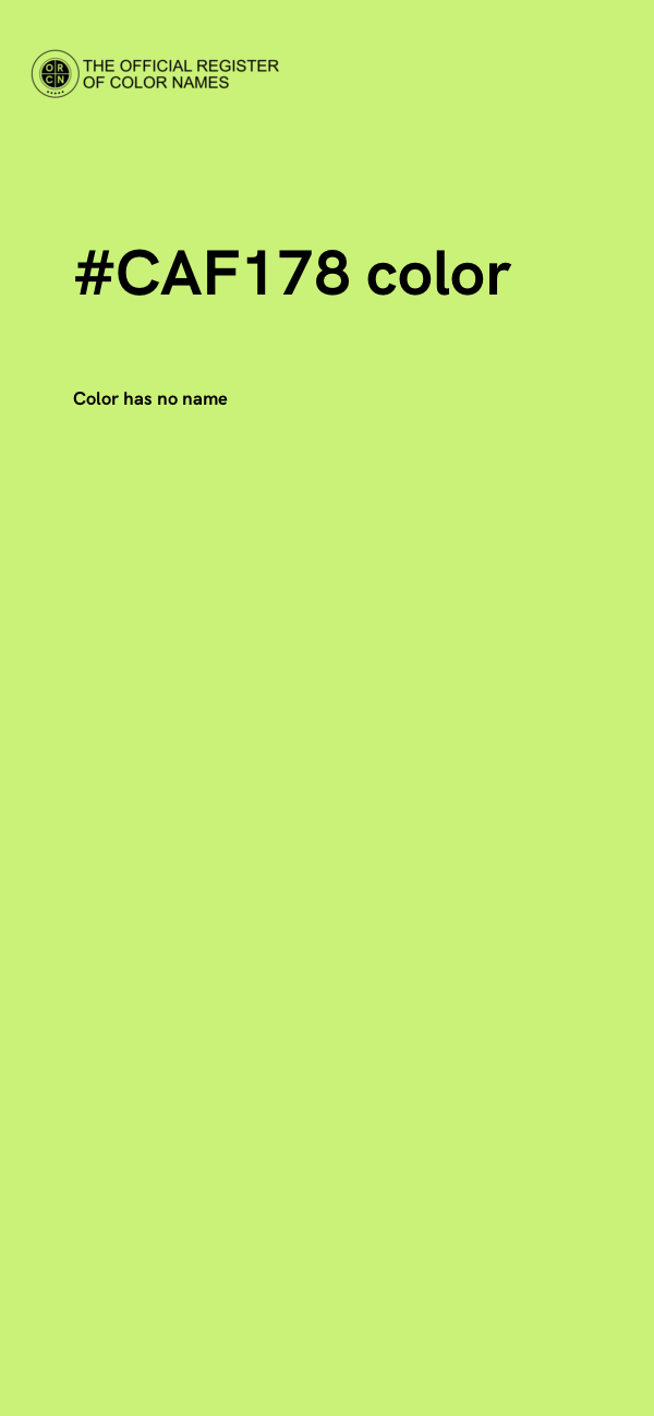 #CAF178 color image