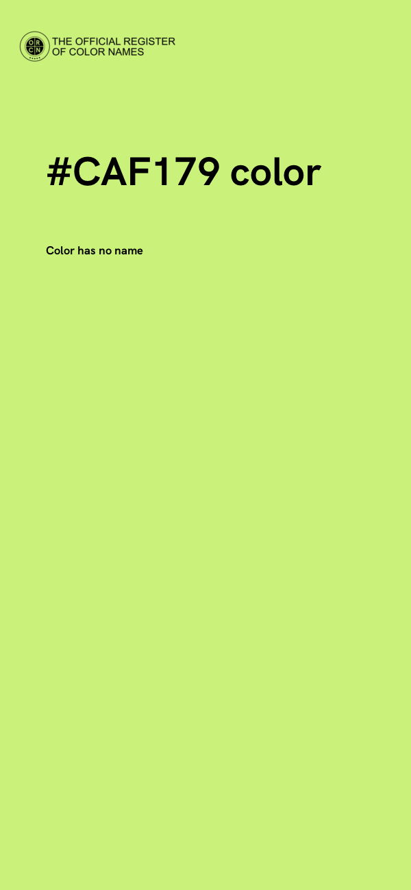 #CAF179 color image