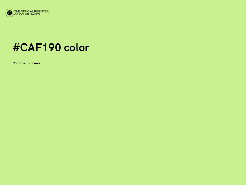 #CAF190 color image