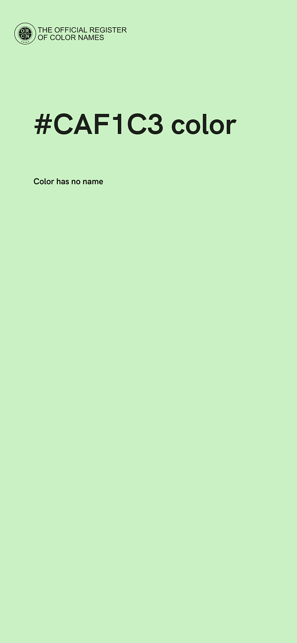 #CAF1C3 color image