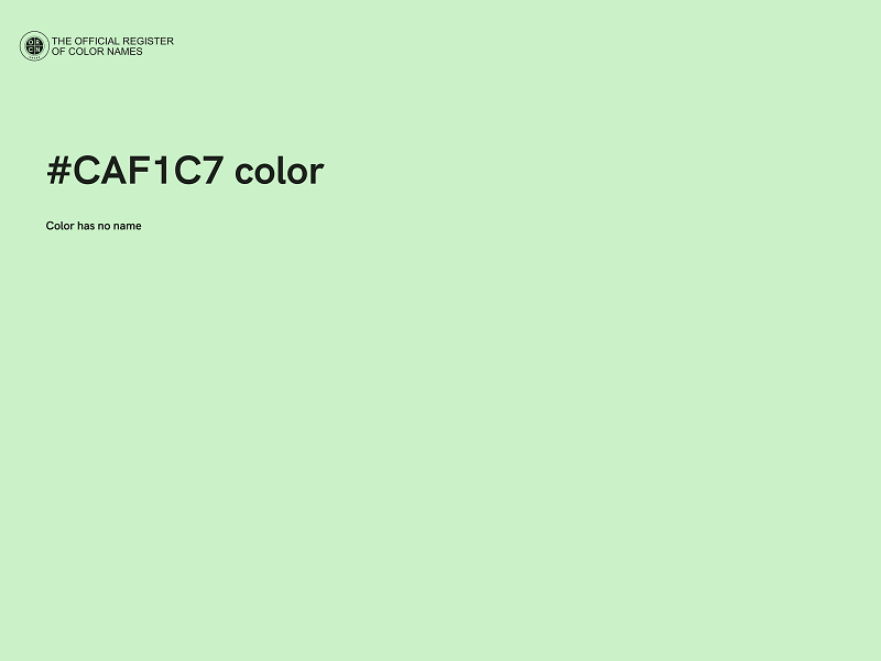 #CAF1C7 color image