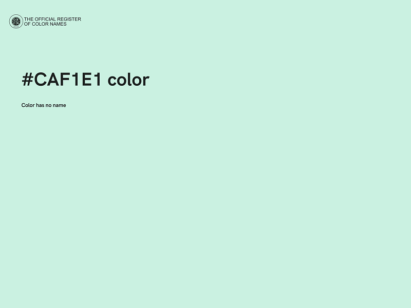 #CAF1E1 color image
