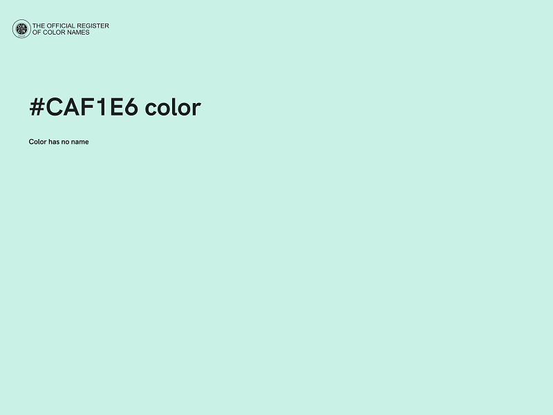 #CAF1E6 color image