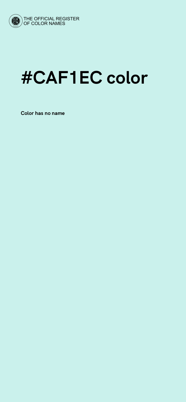 #CAF1EC color image