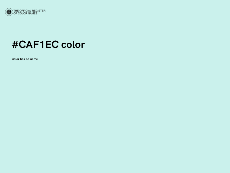 #CAF1EC color image