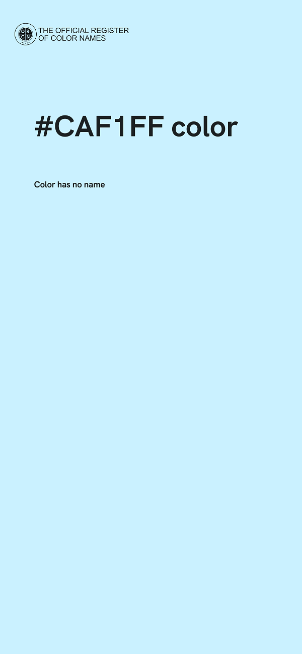 #CAF1FF color image