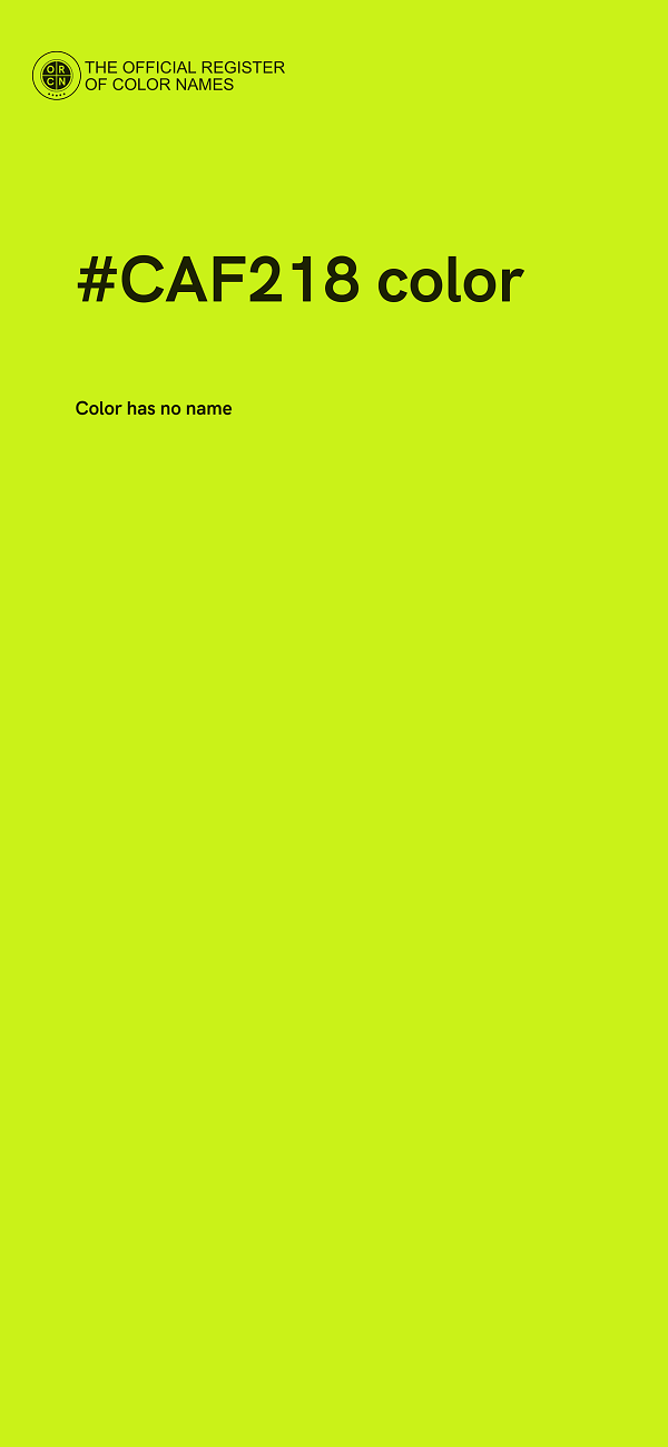 #CAF218 color image